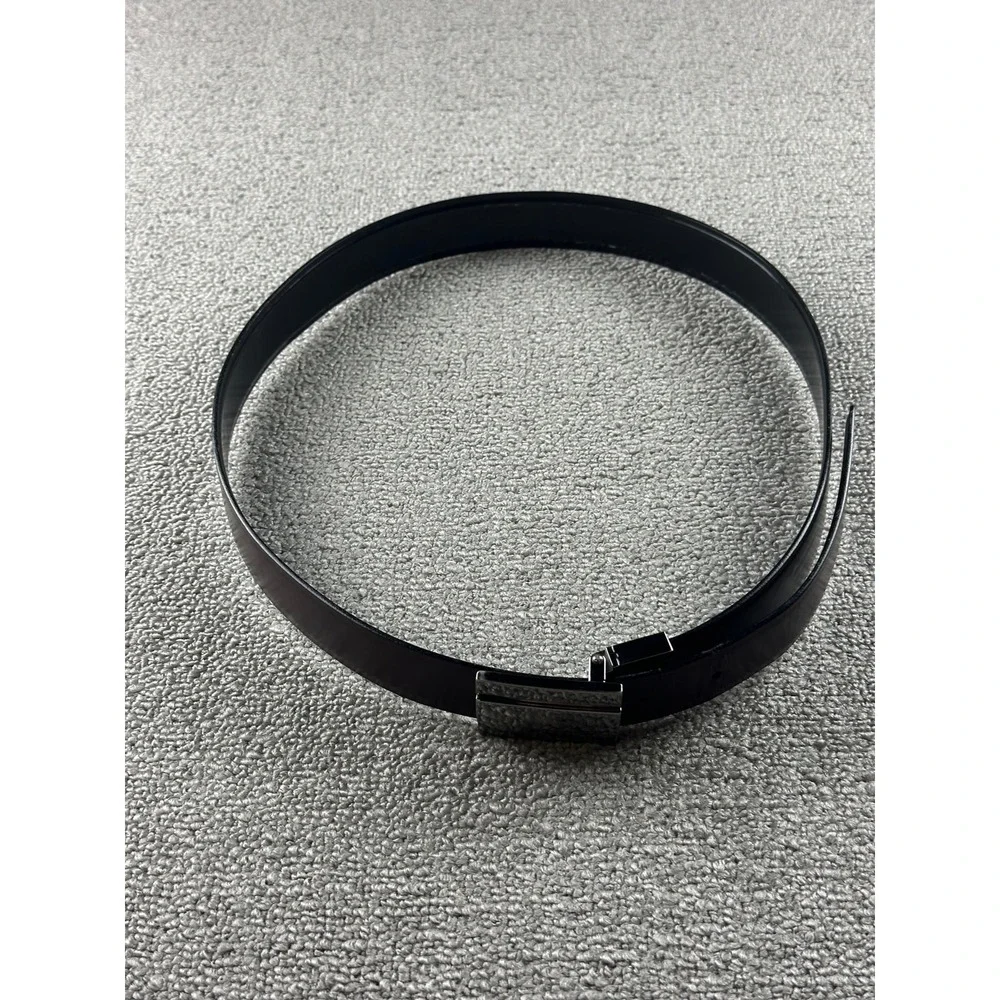 Gucci Belt Men Black Brown Reversible Rectangular Buckle Italy Made Quiet Luxury